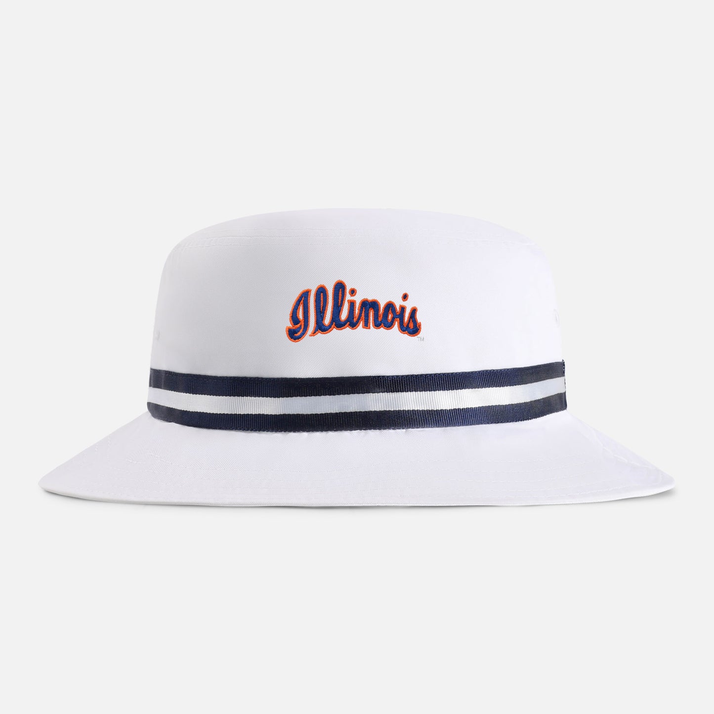 | Color: White w/ Navy / White / Navy Band