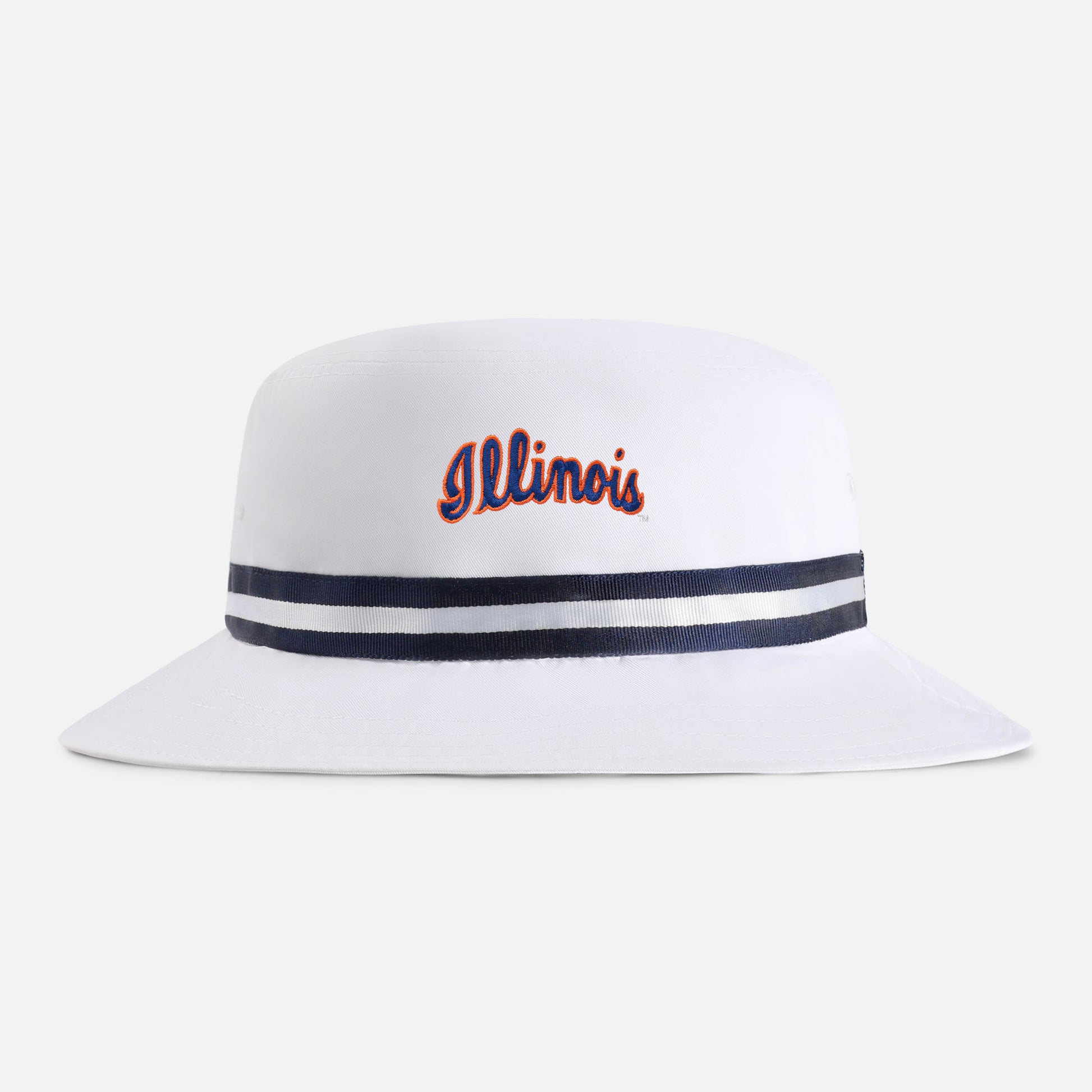 | Color: White w/ Navy / White / Navy Band