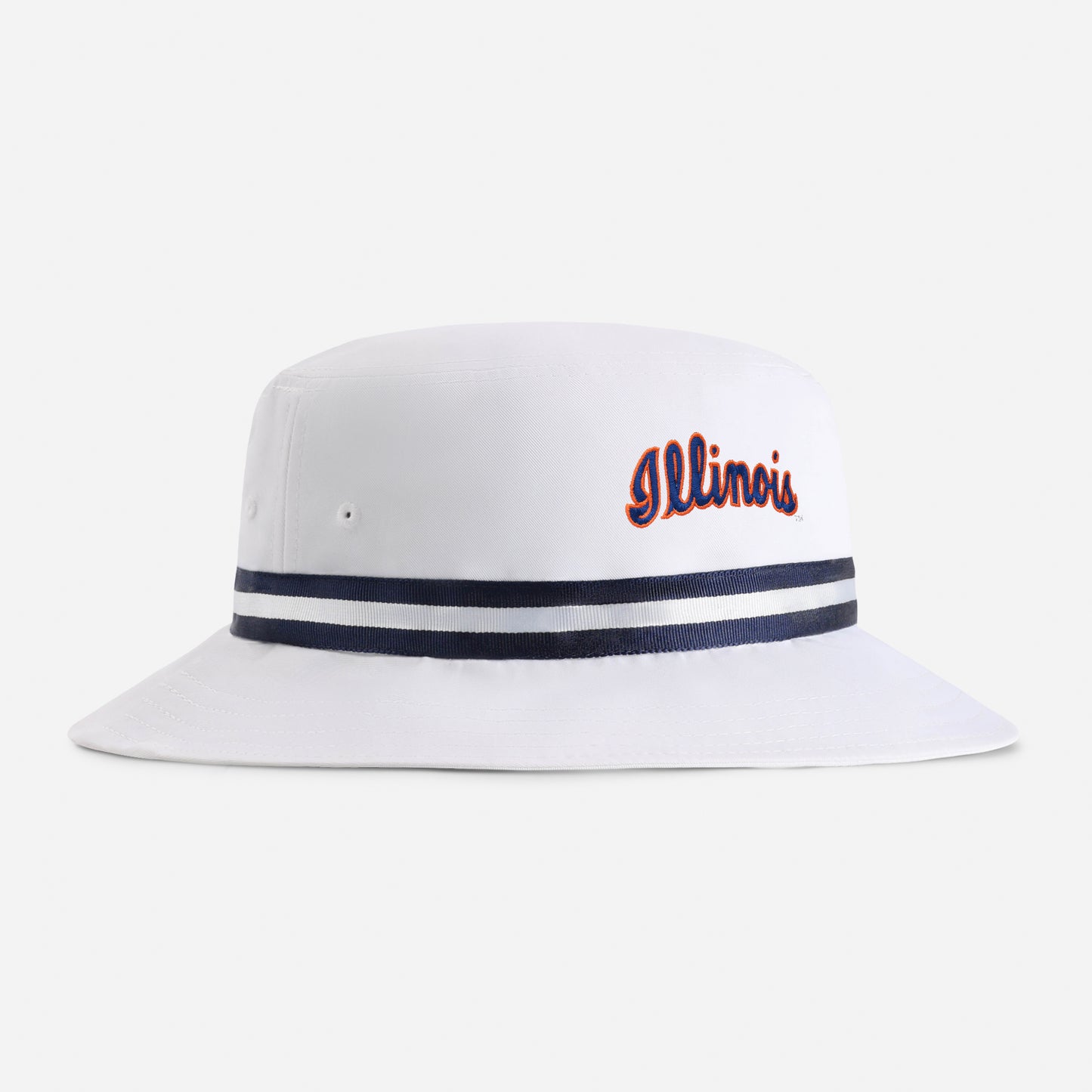 | Color: White w/ Navy / White / Navy Band