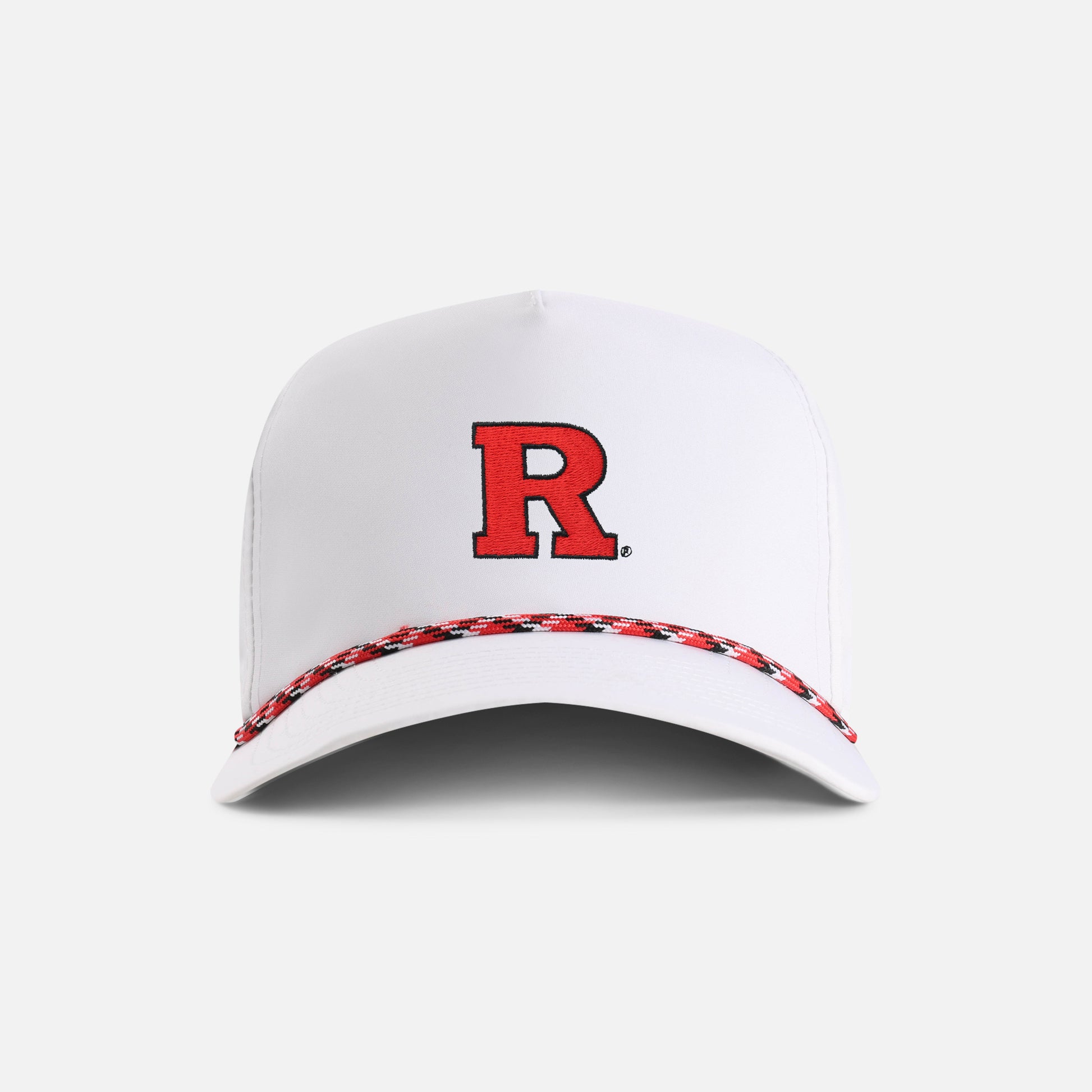 | Color: White w/ Red & Black Rope