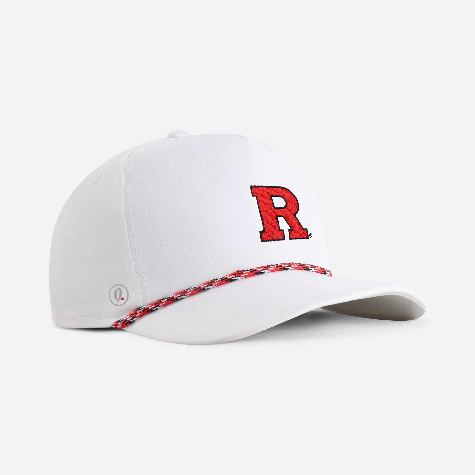 | Color: White w/ Red & Black Rope