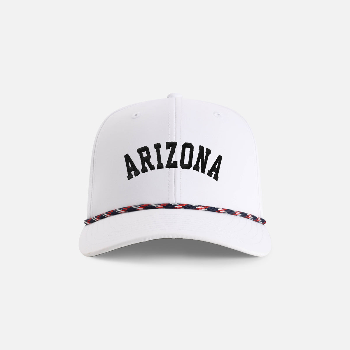 | Color: White w/ Navy-Red-White Rope