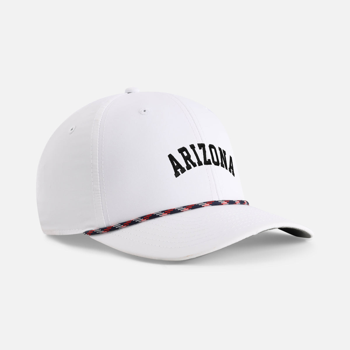 | Color: White w/ Navy-Red-White Rope