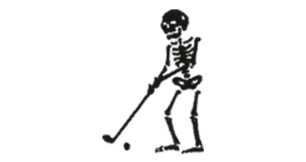 Golfing Skeleton (Black)