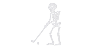 Golfing Skeleton (White)