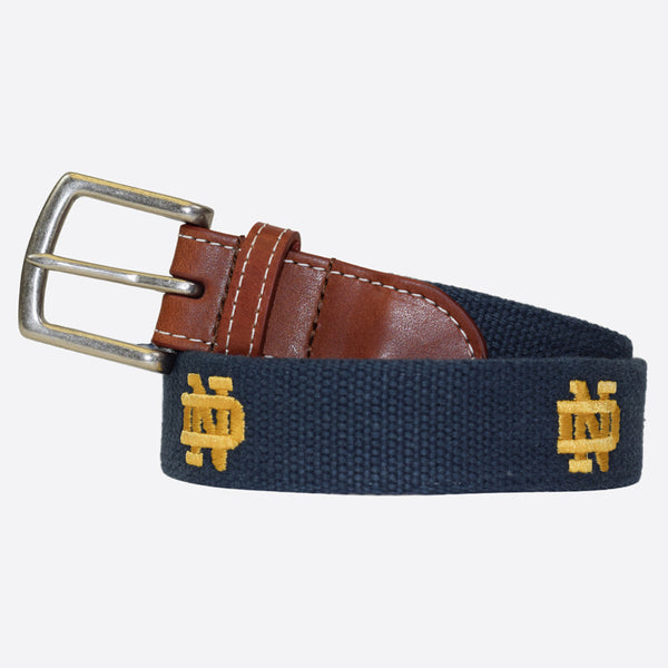 notre dame garter belt The Peter Millar University of Notre Dame Belt True Navy / 38 (fits 36 inch waist)