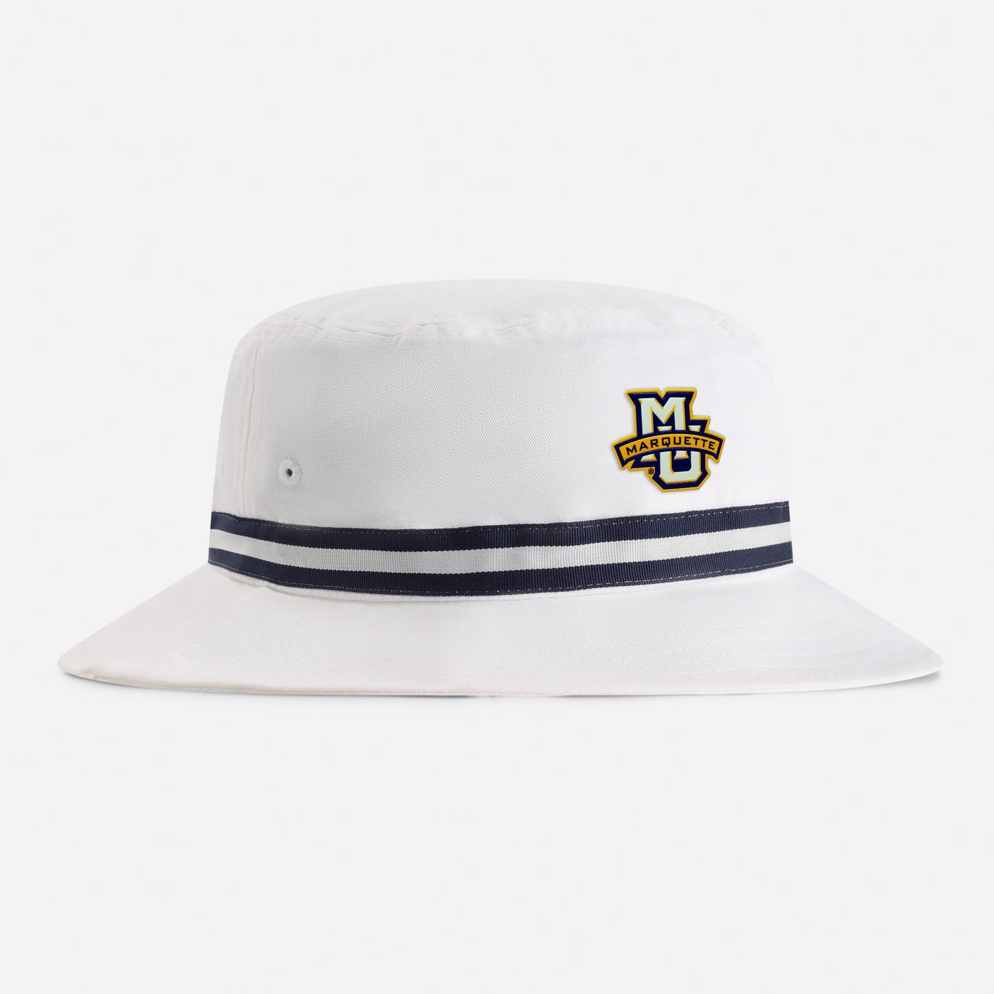 | Color: White w/ Navy / White / Navy Band