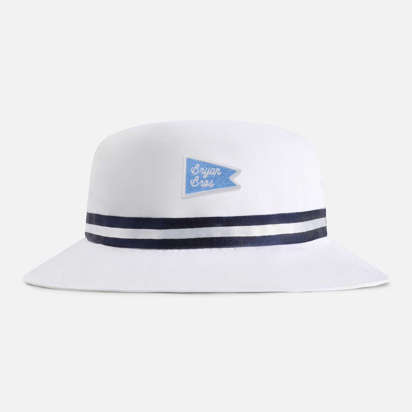 | Color: White w/ Navy / White / Navy Band
