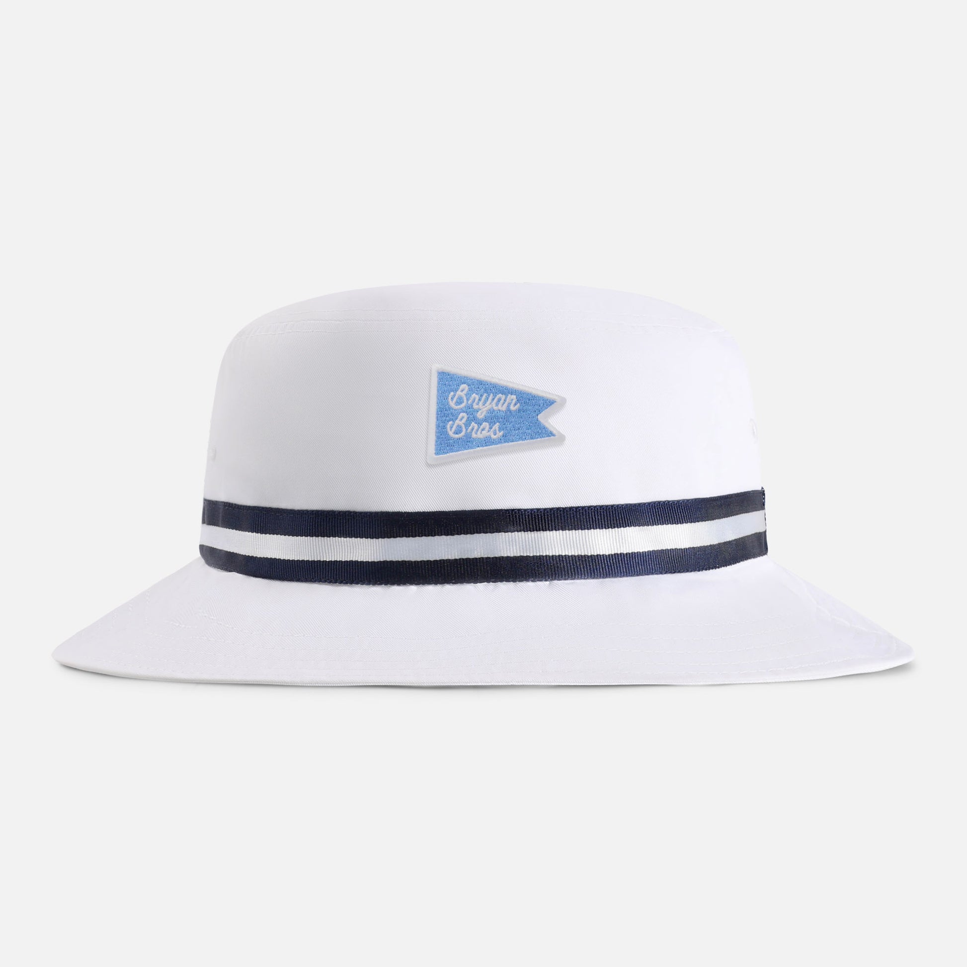 | Color: White w/ Navy / White / Navy Band
