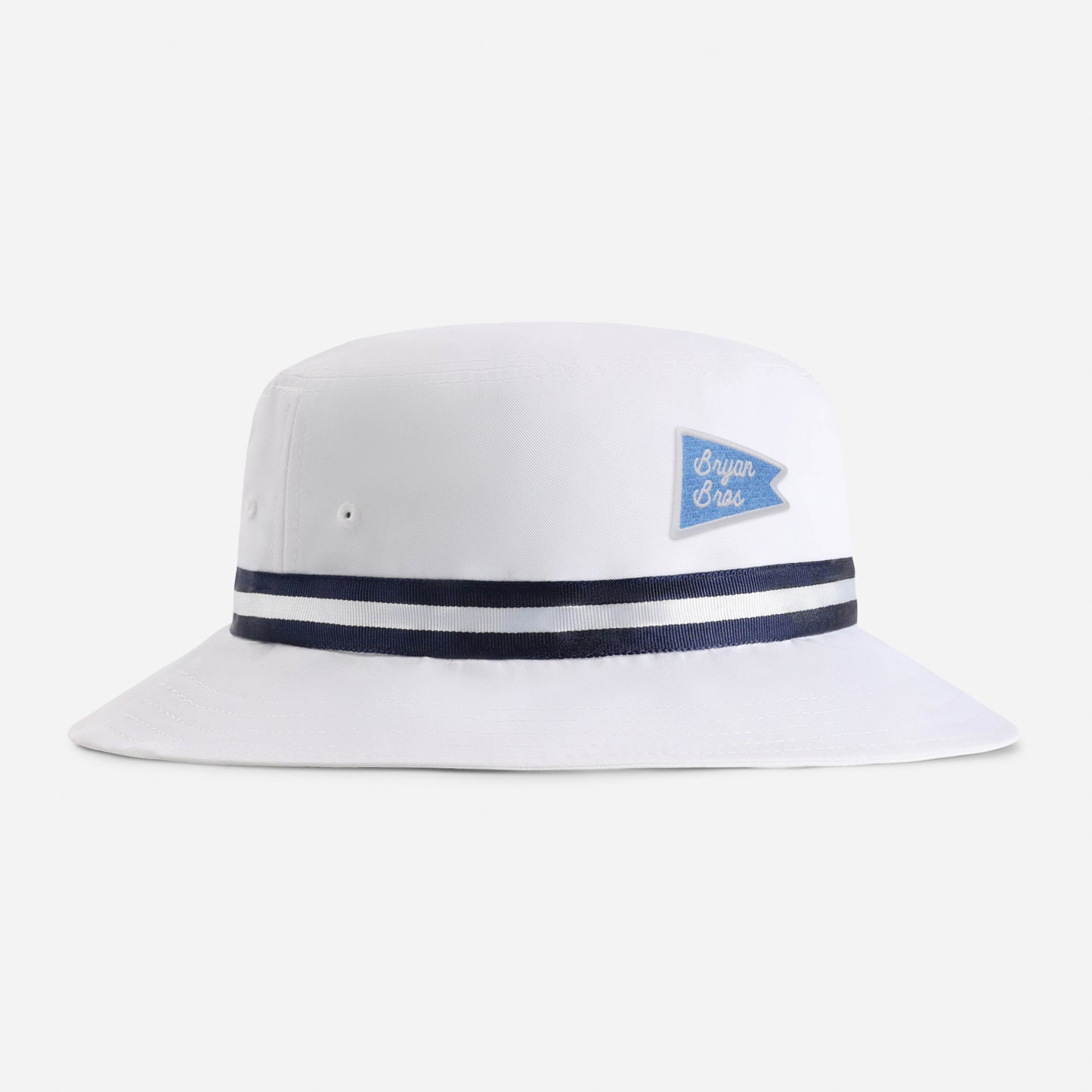 | Color: White w/ Navy / White / Navy Band