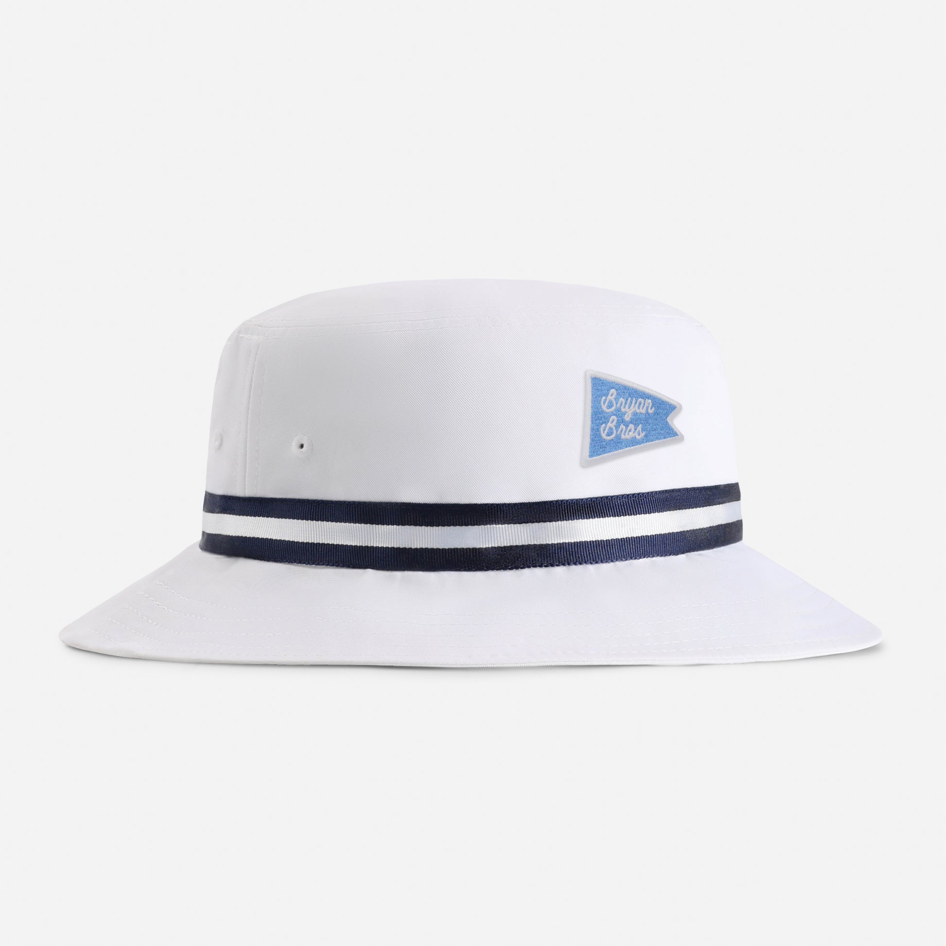 | Color: White w/ Navy / White / Navy Band