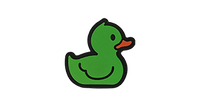 Green Rubber Duck