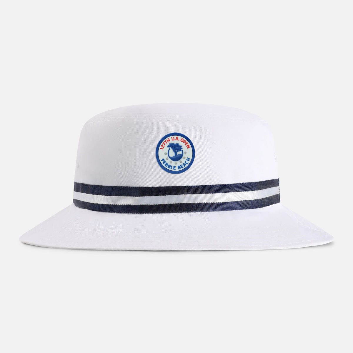 | Color: White w/ Navy / White / Navy Band