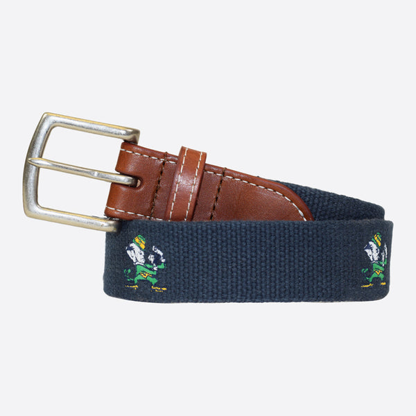 The Peter Millar University of Notre Dame Fighting Irish Belt True Navy / 38 (fits 36 inch waist)